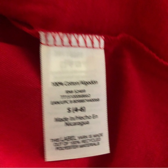 TIME and TRU Womens Red V Neck T-Shirt Size Small 4-6 Soft 100% Cotton New - Picture 7 of 8